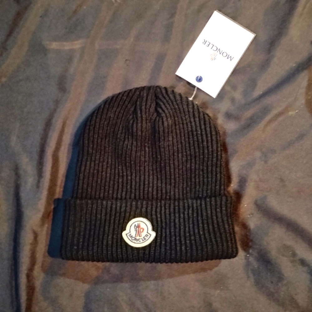Black Moncler beanie